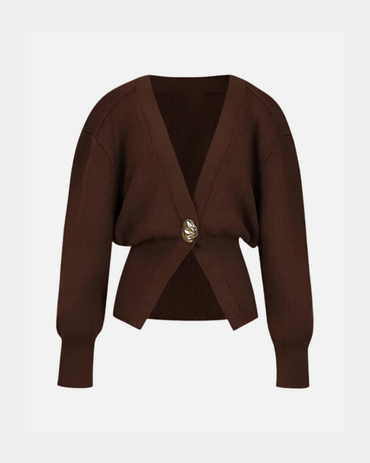DEEP V SINGLE-BUTTON CARDIGAN