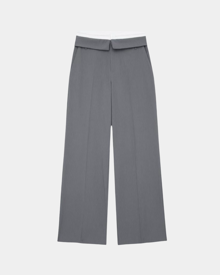 PINSTRIPE SLIT TROUSERS