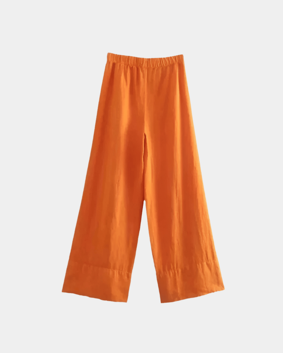 WIDE LEG DRAWSTRING LINEN TROUSERS