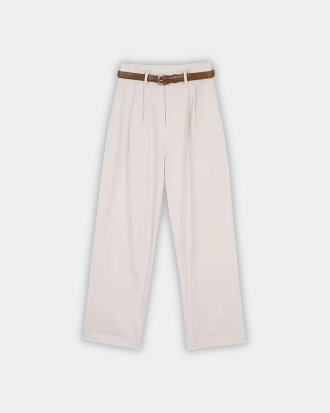 HOSE MIT GÜRTEL UND GERADEM BEIN