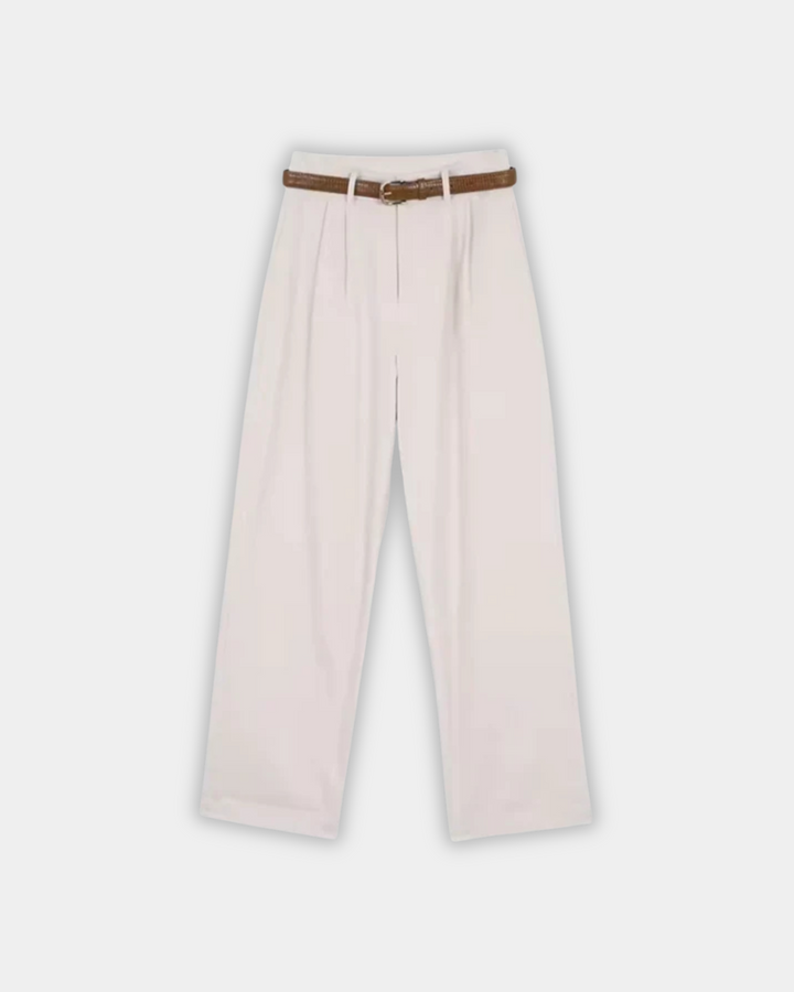 HOSE MIT GÜRTEL UND GERADEM BEIN