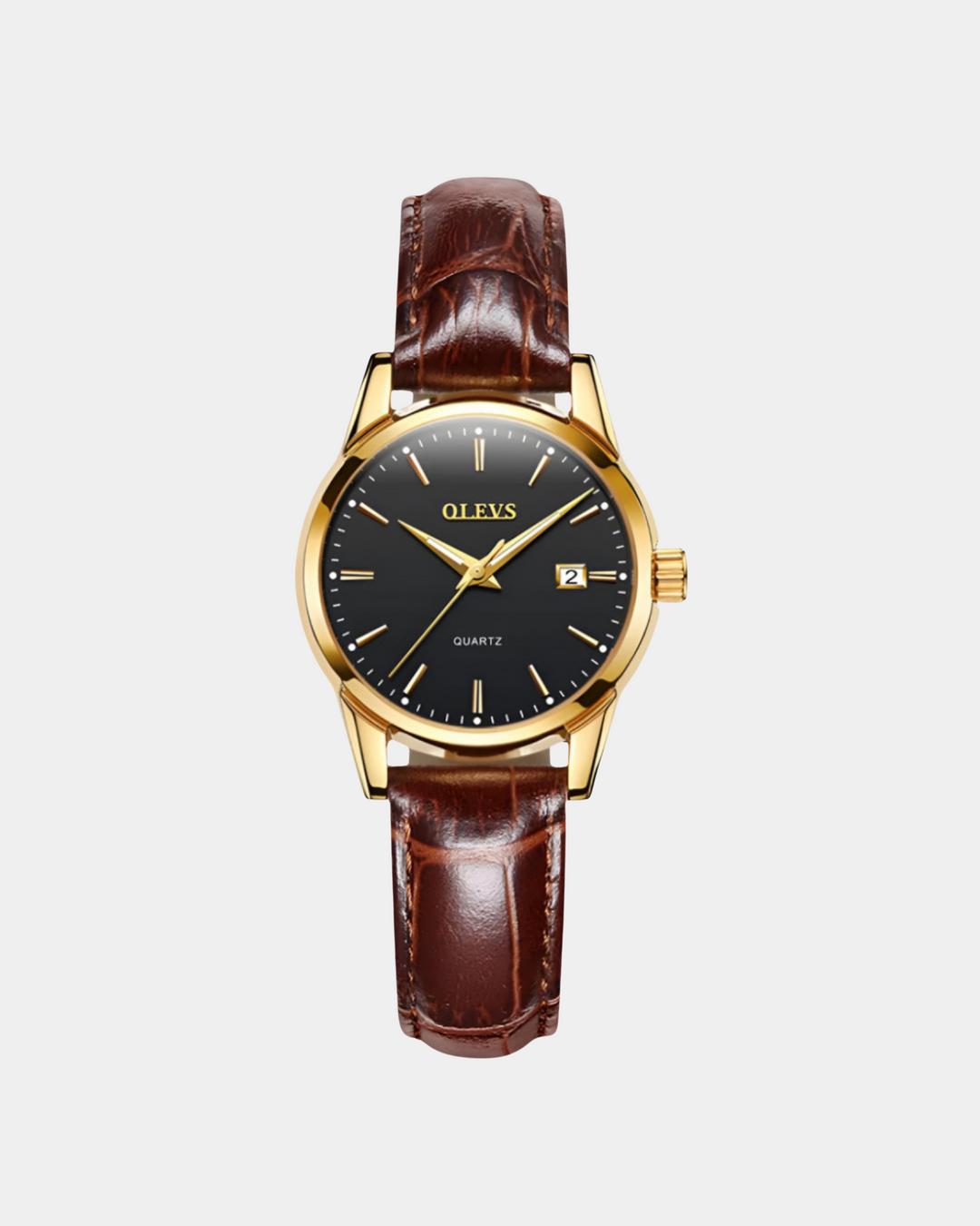 GOLD TRIM CLASSIC LEATHER WATCH