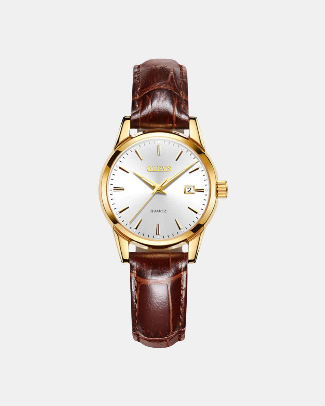 GOLD TRIM CLASSIC LEATHER WATCH
