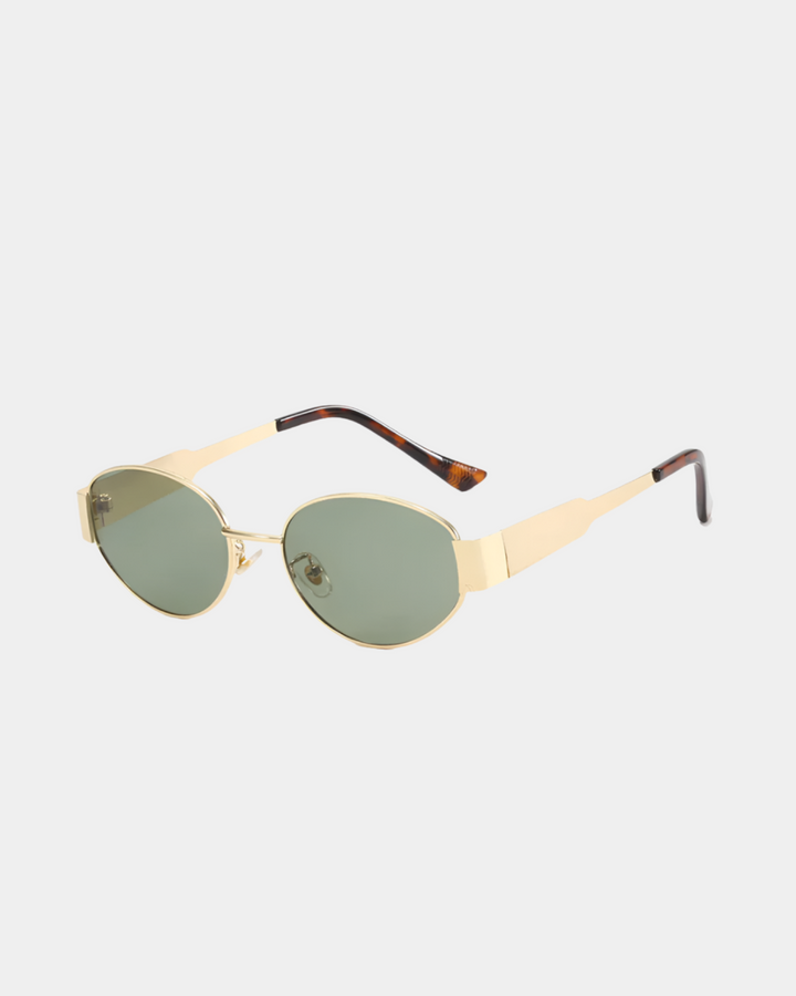 RETRO LINEN OVAL SUNGLASSES