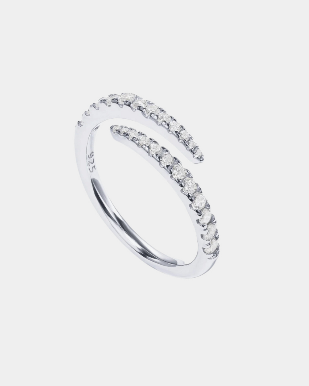 MODERN OPEN-BAND PAVÉ RING
