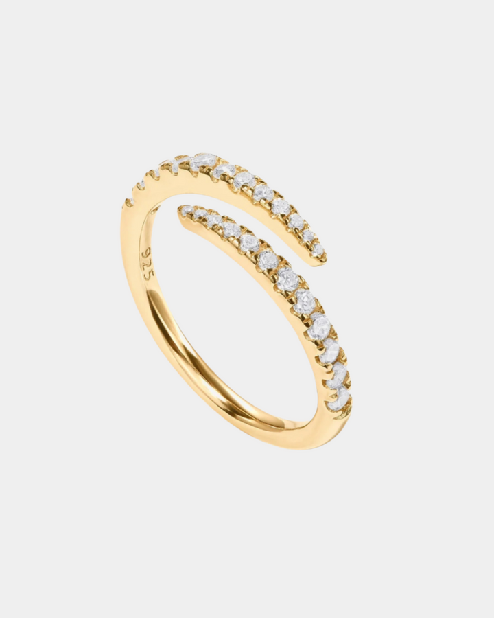 MODERN OPEN-BAND PAVÉ RING