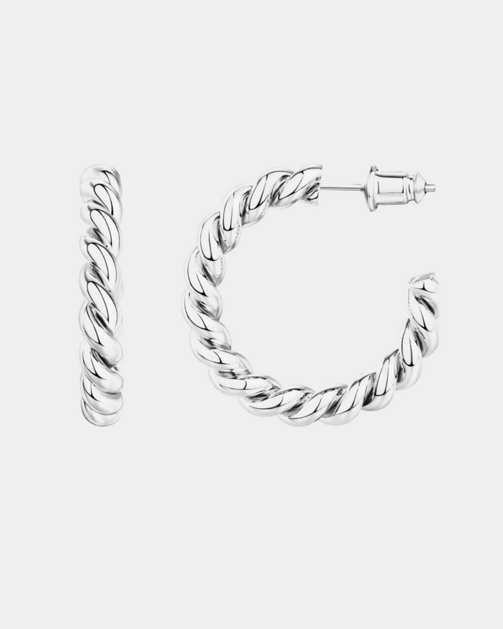 BOLD TWISTED HOOP EARRINGS