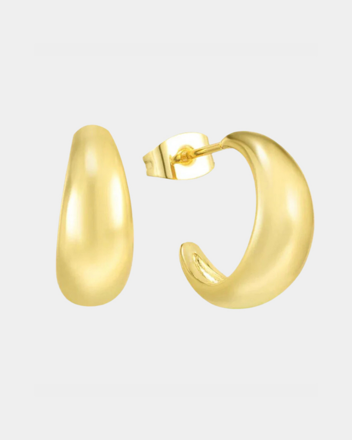 SCULPTED GLOW HOOP EARRINGS