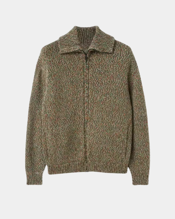 PULLOVER AUS WOLLGEMISCH MIT REISSVERSCHLUSSKRAGEN