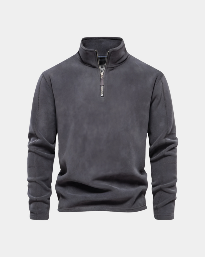ESSENTIAL FLEECE-PULLOVER MIT HALBEM REISSVERSCHLUSS