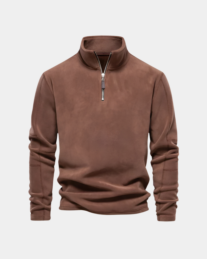 ESSENTIAL FLEECE-PULLOVER MIT HALBEM REISSVERSCHLUSS