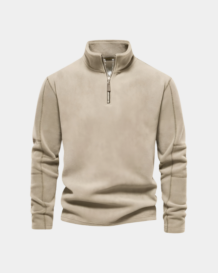 ESSENTIAL FLEECE-PULLOVER MIT HALBEM REISSVERSCHLUSS