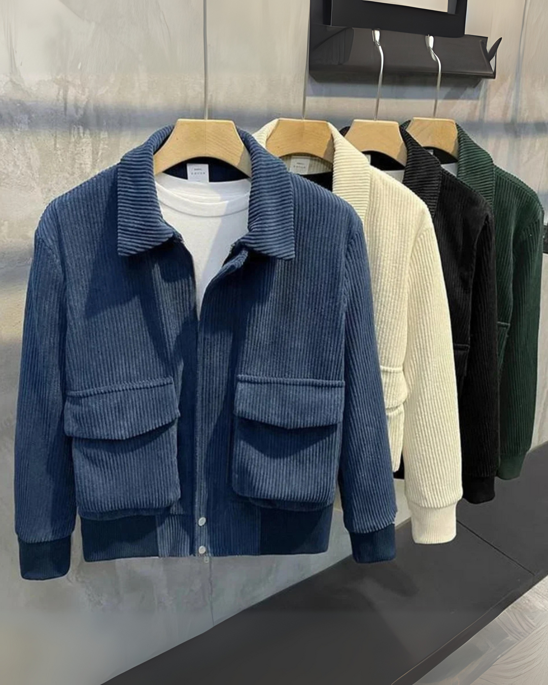KORDJACKE MIT NUTZTEXTUR