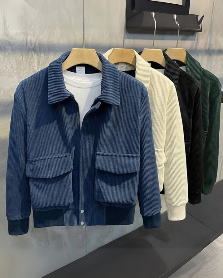 KORDJACKE MIT NUTZTEXTUR