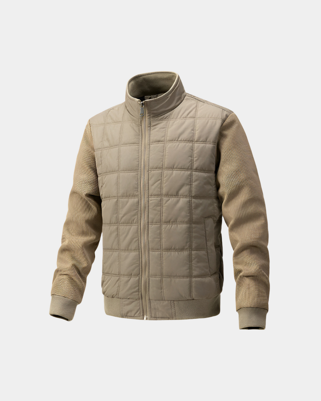 MODERNE BOMBERJACKE MIT GITTERMUSTER