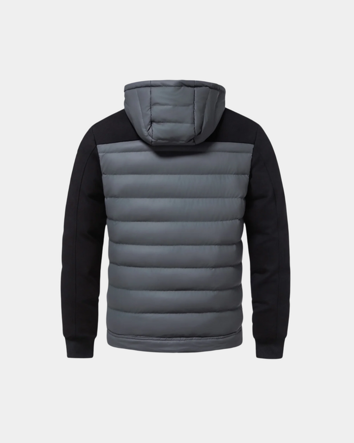 ZWEIFARBIGE KAPUZENJACKE MIT PUFFER