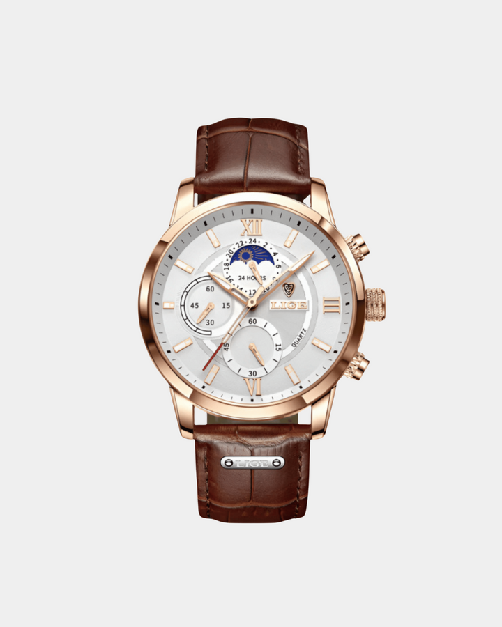 MOONPHASE CHRONOGRAPH LEDERUHR