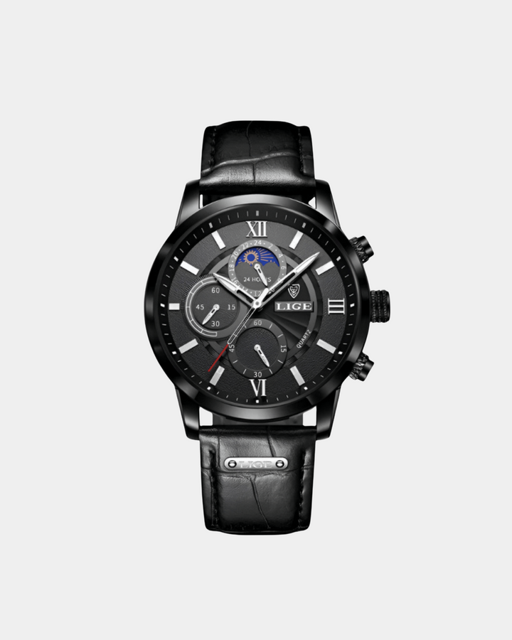 MOONPHASE CHRONOGRAPH LEDERUHR
