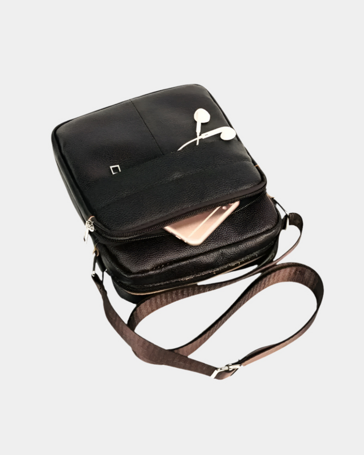 KLASSISCHE CROSSBODY-TASCHE AUS LEDER