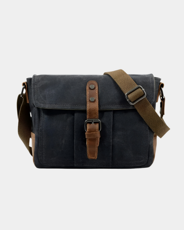 VINTAGE LEINWAND SCHNALLE MESSENGER BAG