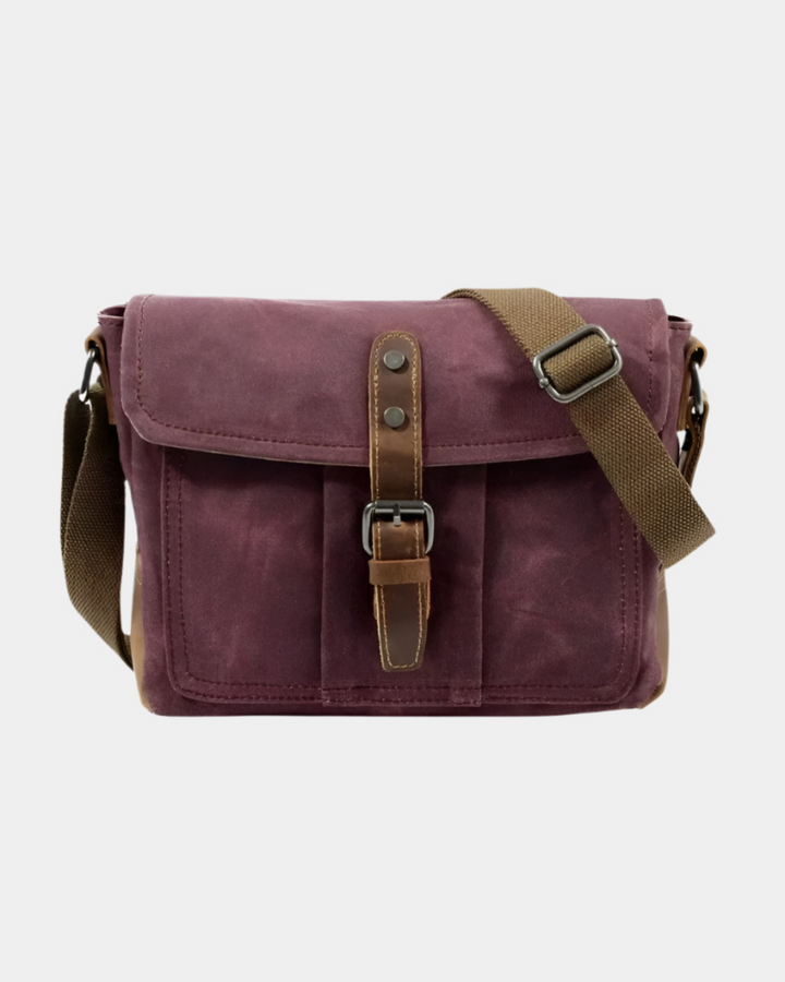 VINTAGE LEINWAND SCHNALLE MESSENGER BAG