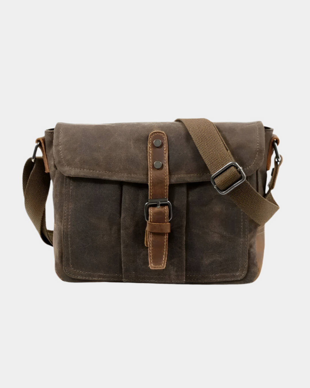VINTAGE LEINWAND SCHNALLE MESSENGER BAG