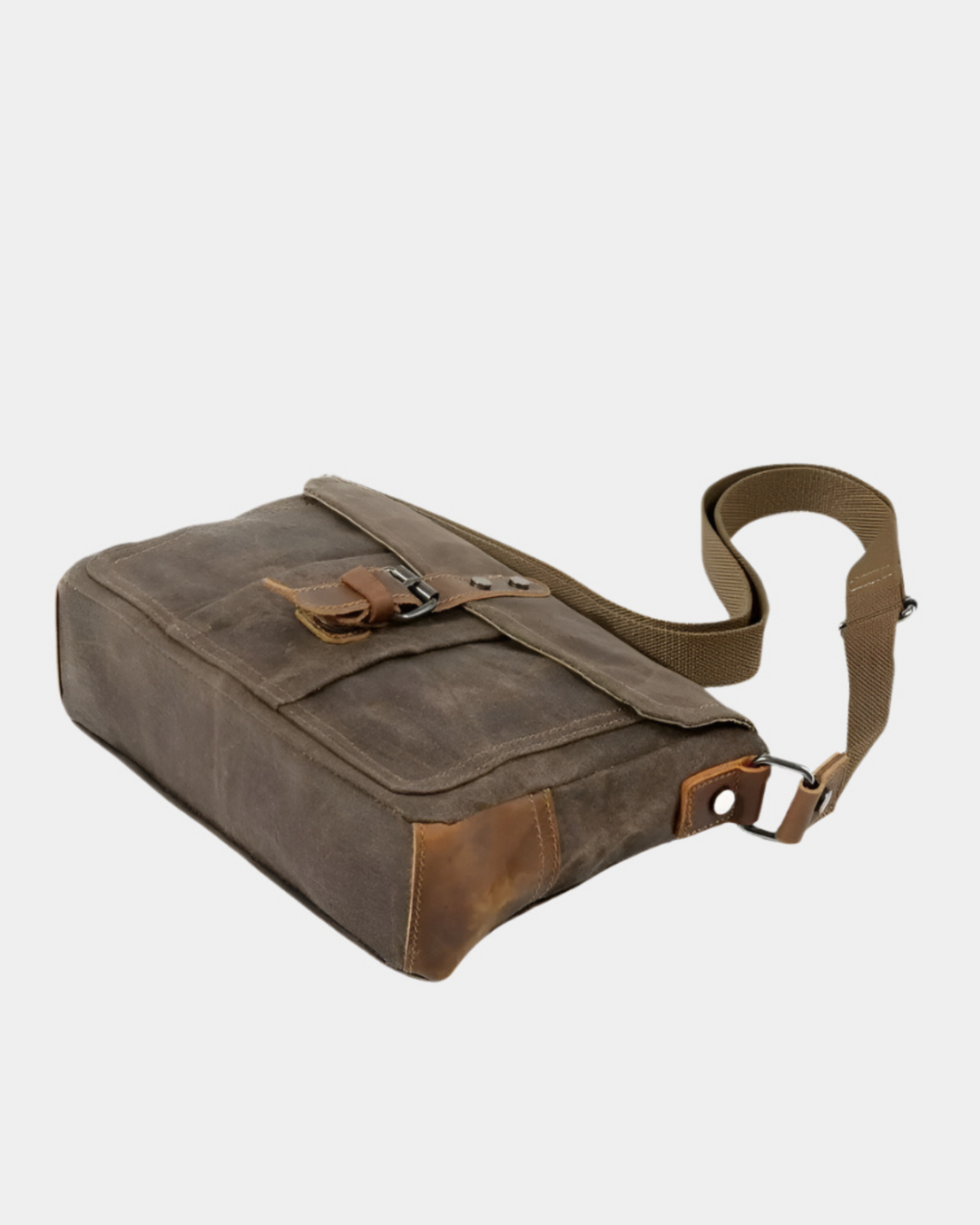 VINTAGE LEINWAND SCHNALLE MESSENGER BAG