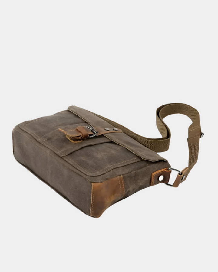 VINTAGE LEINWAND SCHNALLE MESSENGER BAG