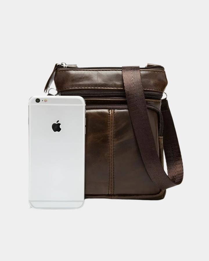 MINIMALISTISCHE VERTIKALE LEDERKREUZTASCHE