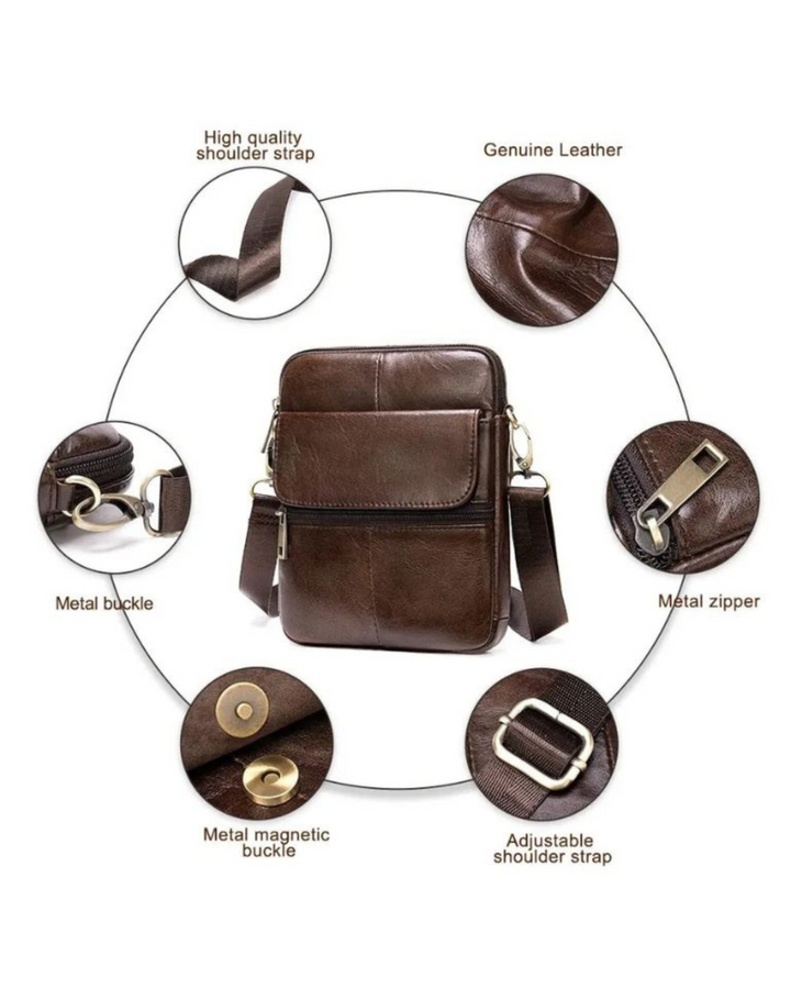 URBAN ESSENTIALS LEDER SLING BAG