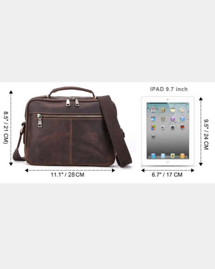 EXECUTIVE VINTAGE LEATHER LAPTOP BRIEFCASE