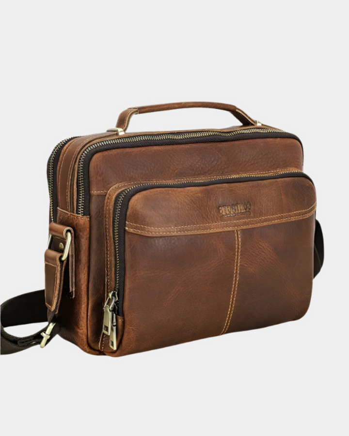 EXECUTIVE VINTAGE LEATHER LAPTOP BRIEFCASE