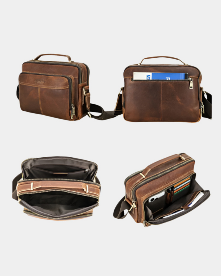EXECUTIVE VINTAGE LEATHER LAPTOP BRIEFCASE