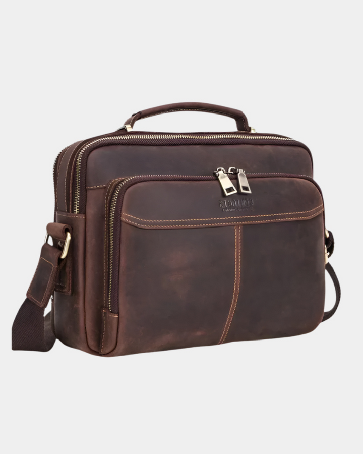 EXECUTIVE VINTAGE LEATHER LAPTOP BRIEFCASE