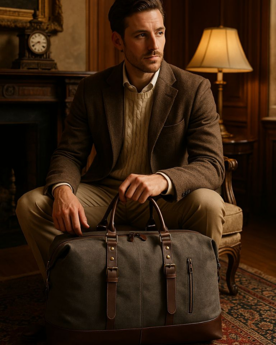HERITAGE CANVAS WEEKEND BAG
