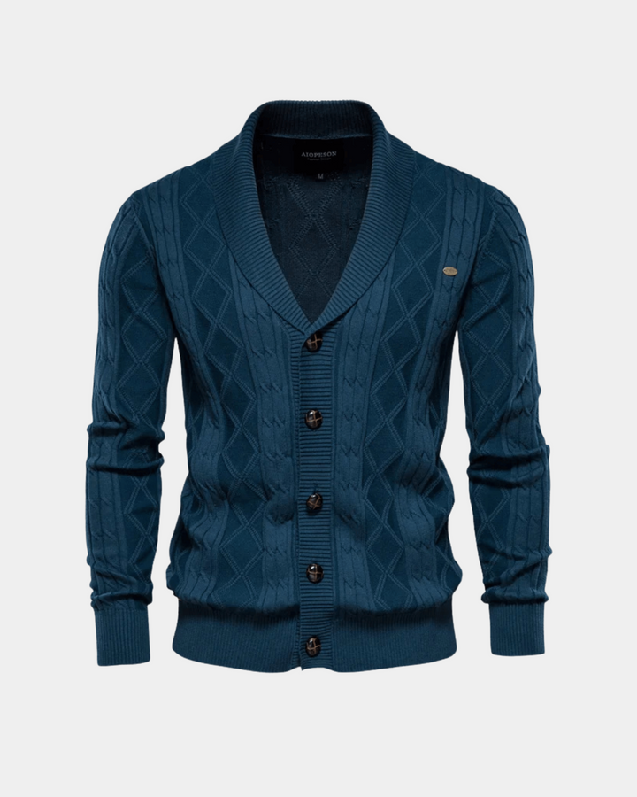 TEXTURED CLASSIC KNIT CARDIGAN