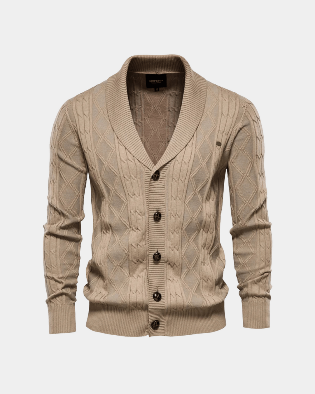 TEXTURED CLASSIC KNIT CARDIGAN