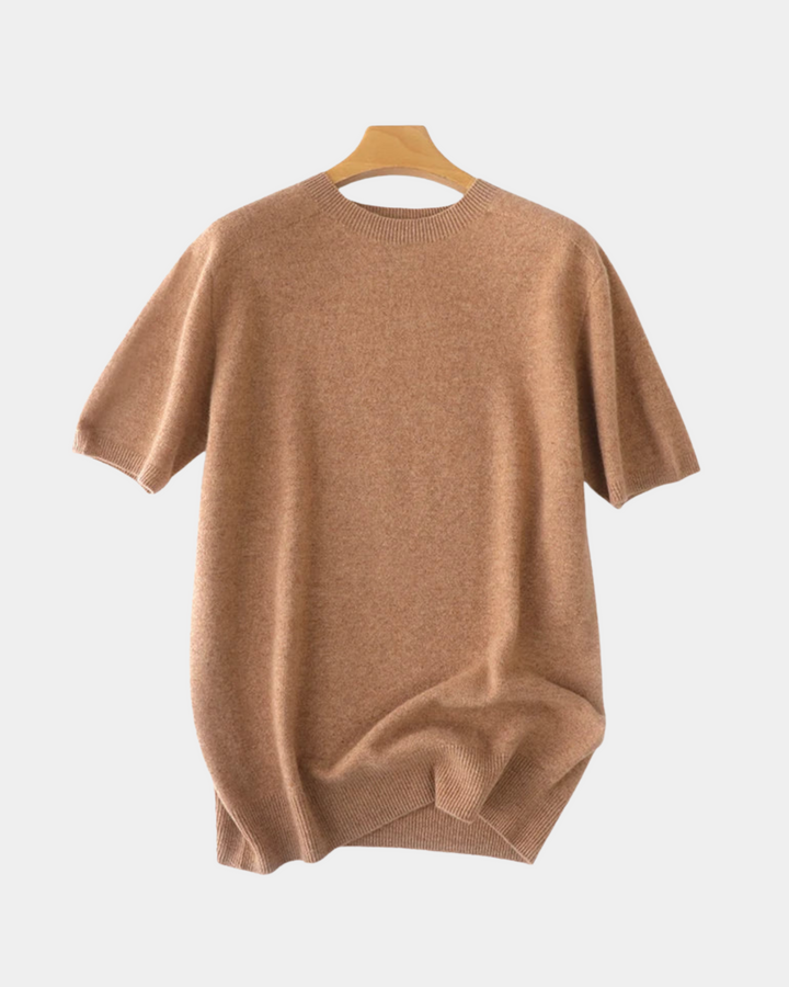 MINIMALISTISCHES STRICK-CREW-T-SHIRT