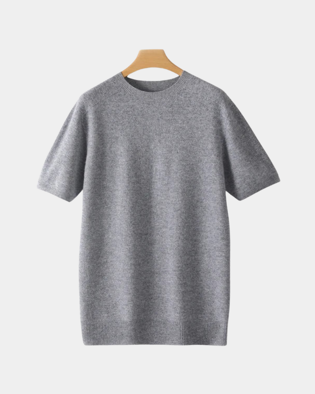 MINIMALISTISCHES STRICK-CREW-T-SHIRT