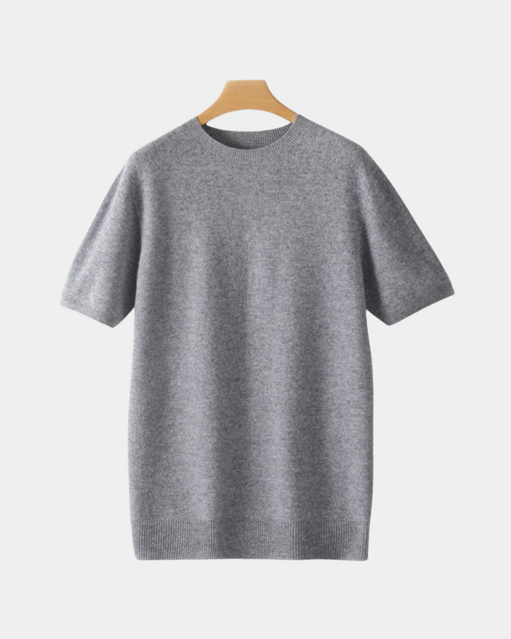 MINIMALISTISCHES STRICK-CREW-T-SHIRT
