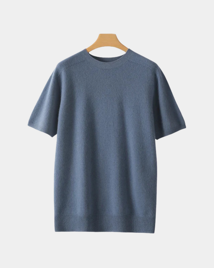 MINIMALISTISCHES STRICK-CREW-T-SHIRT