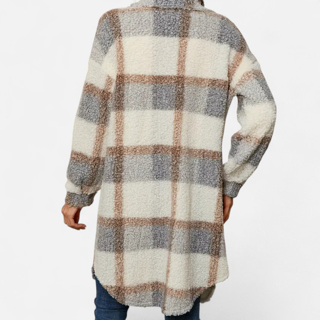 NOMU Lifestyle | Women’s Plaid Fuzzy Coat – Heritage Charm