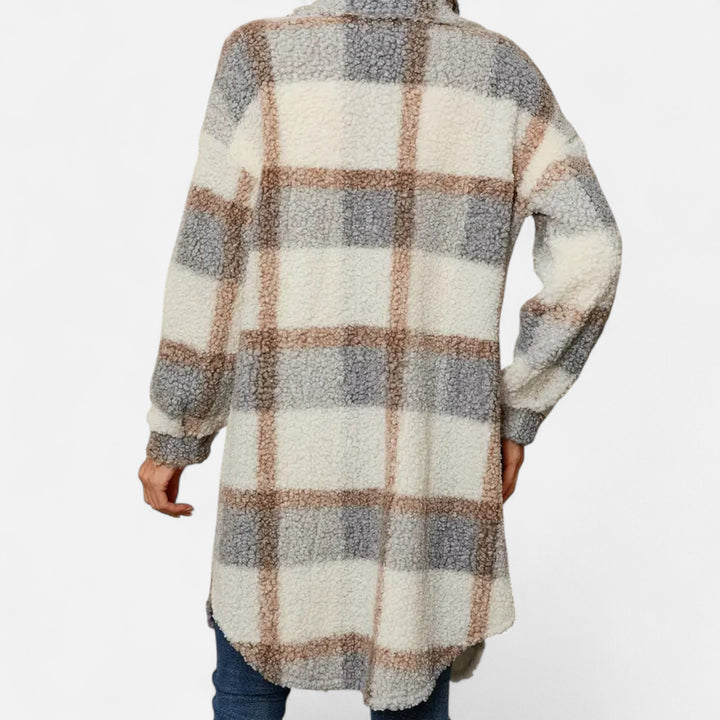 NOMU Lifestyle | Women’s Plaid Fuzzy Coat – Heritage Charm