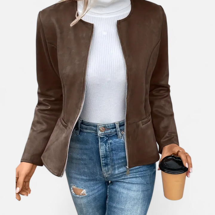 NOMU Lifestyle | Women’s Slim Fit Zipper Jacket – Heritage Chic
