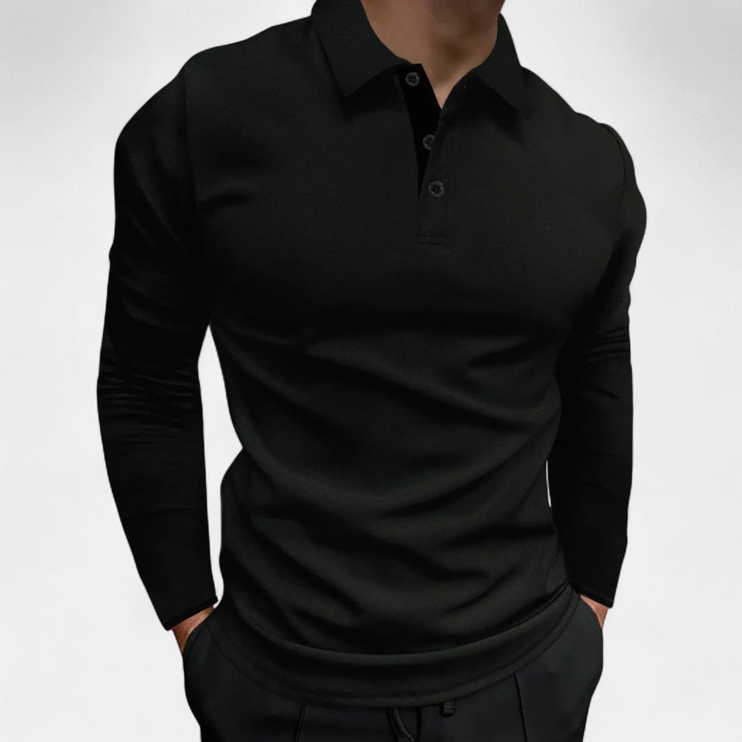 Men’s Long-Sleeve Polo – Refined Business Casual