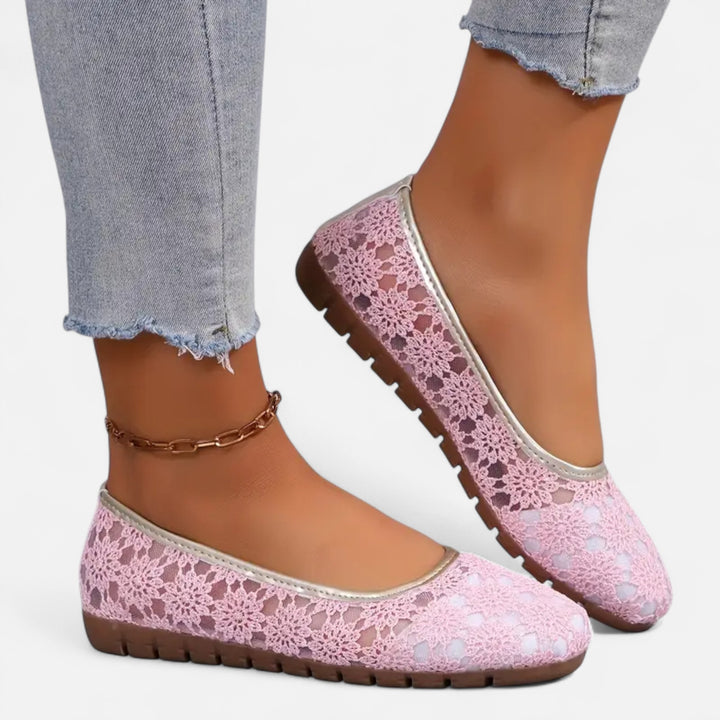 NOMU Lifestyle | Women’s Lace Flats – Ethereal Elegance