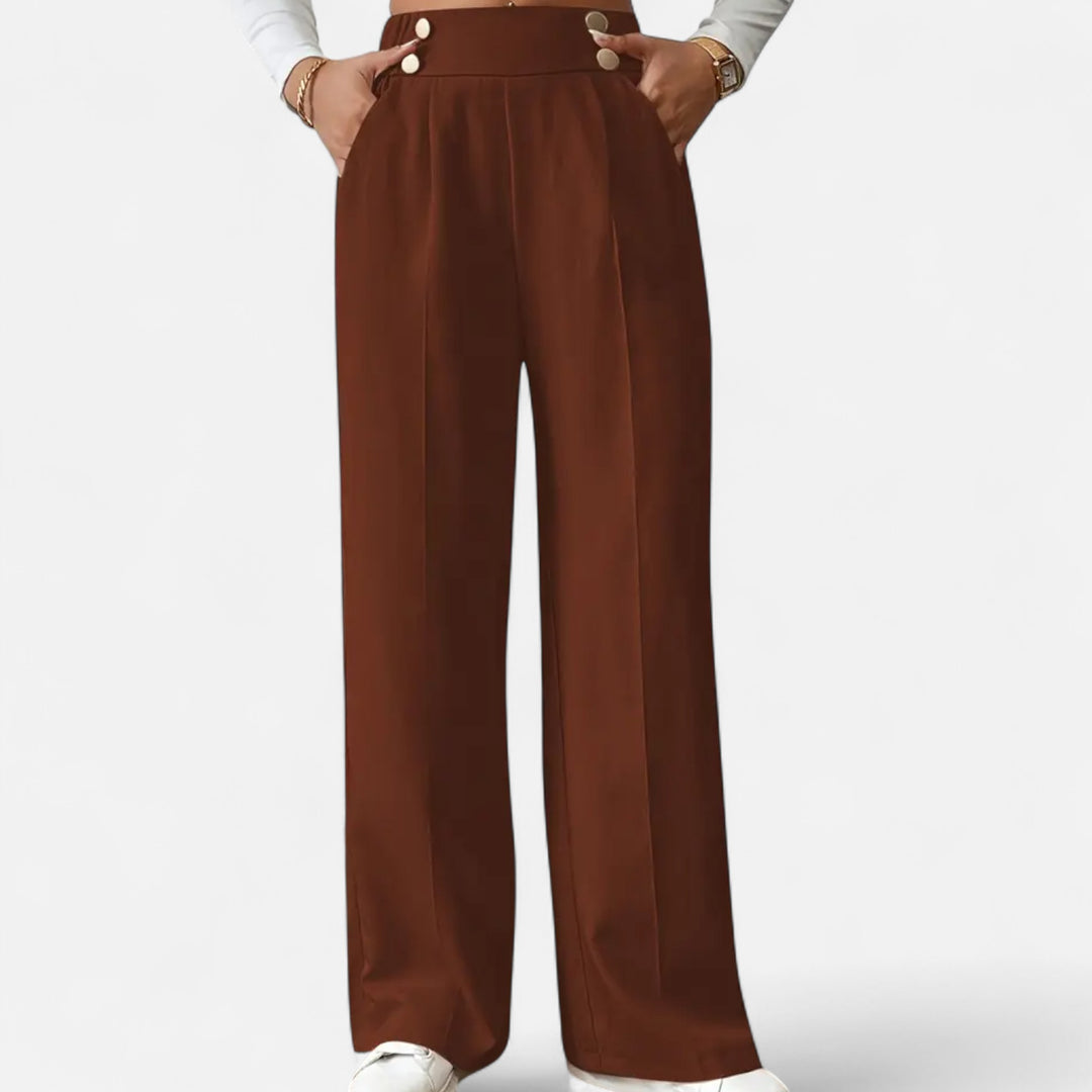 NOMU Lifestyle | Women’s Button-Detail Pants – Refined Silhouette