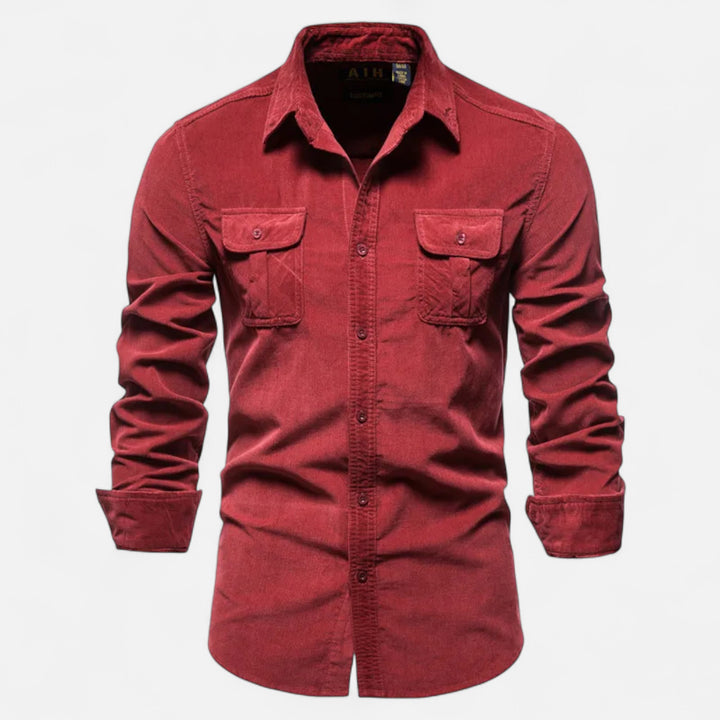 NOMU Lifestyle | Men’s Corduroy Business Casual Shirt