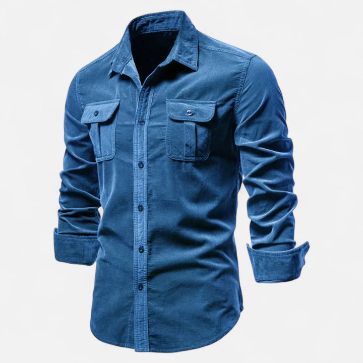 NOMU Lifestyle | Men’s Corduroy Business Casual Shirt