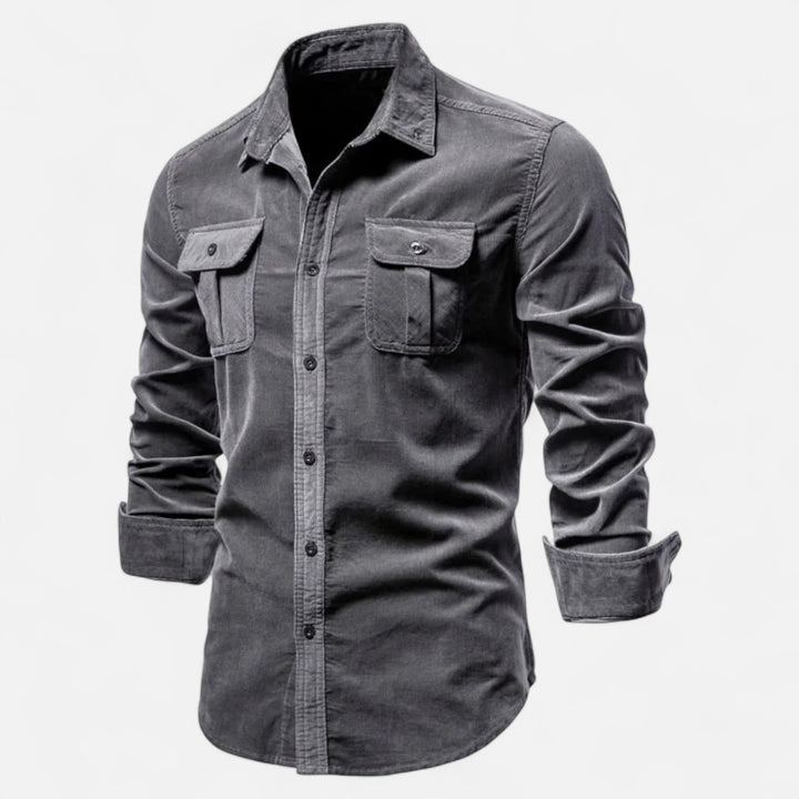 NOMU Lifestyle | Men’s Corduroy Business Casual Shirt
